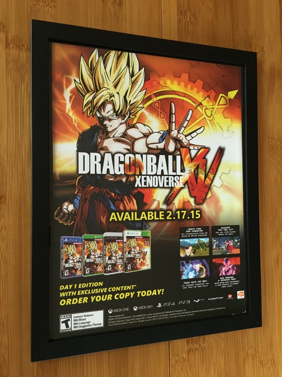 Dragonball XenoVerse XV Framed Print Ad/Poster Official PS4 Xbox