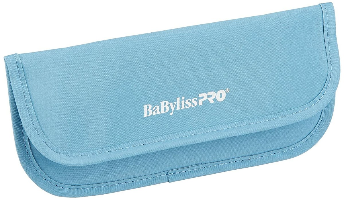 BaBylissPRO Light Blue Titanium Mini Hair Straightener with Travel Pouch BaBylissPRO Nano Titanium Mini Straightening Iron + Travel  main image 4