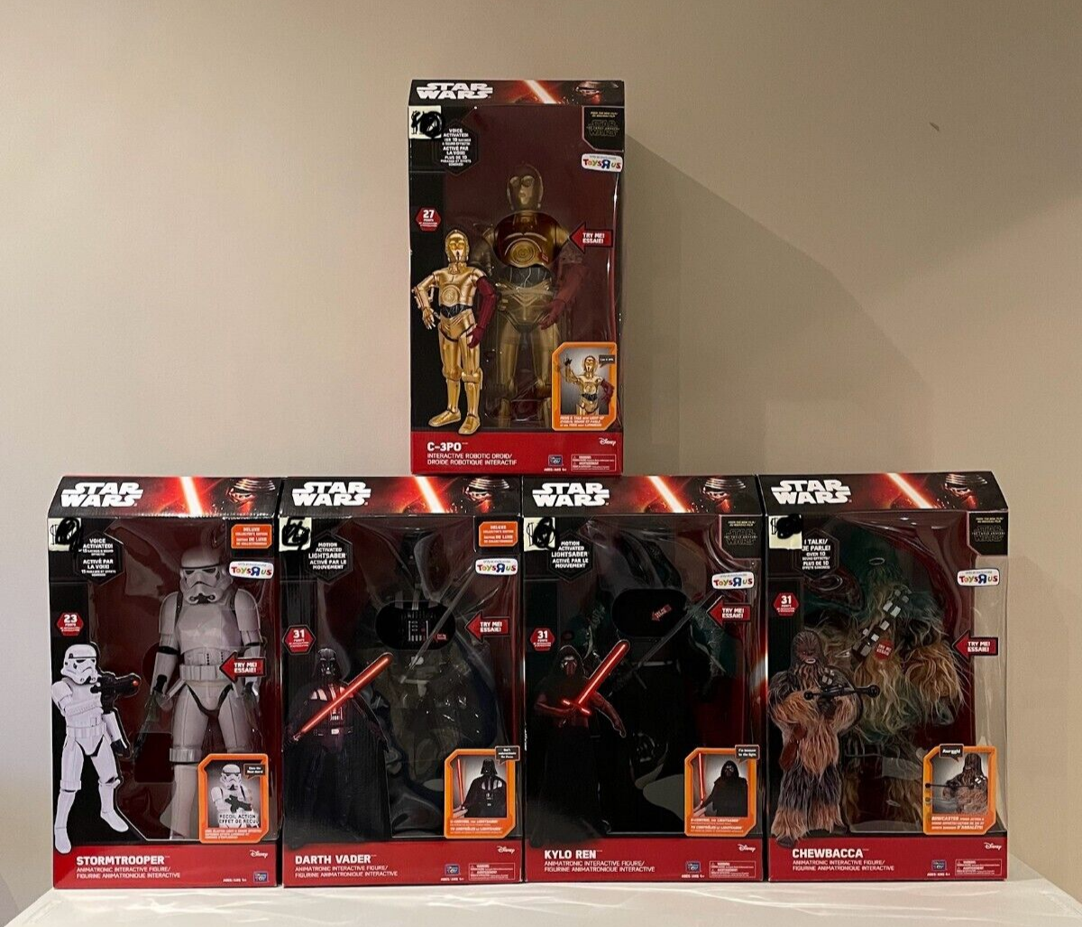 Star Wars Animatronic Figure; Stormtrooper/Darth Vader/Kylo Ren