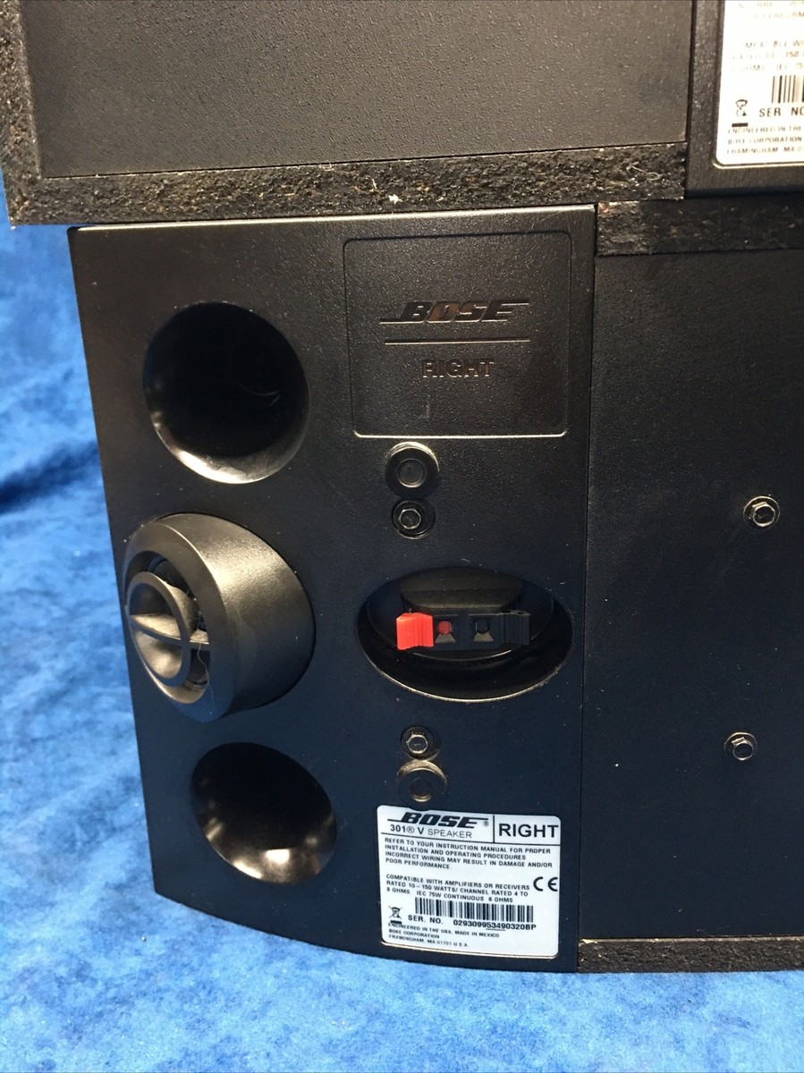 Pair of BOSE 301 V speakers Left & Right /Black /150W | eBay