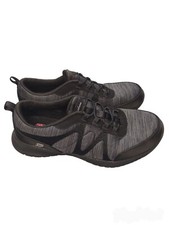 Women's Skechers Shoes Size US 6M Black  Dark Gray Slip On Trainers