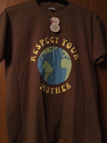 Mother Earth - “Respect Your Mother” - Brown Shirt - NWT -Cotton Blend - XL