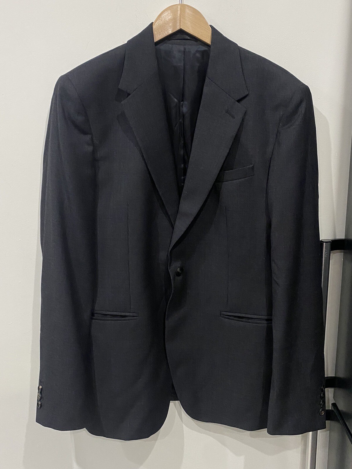 Reiss Mens Charcoal Dark Grey Almost Black Suit Jacket 42 Chest X2