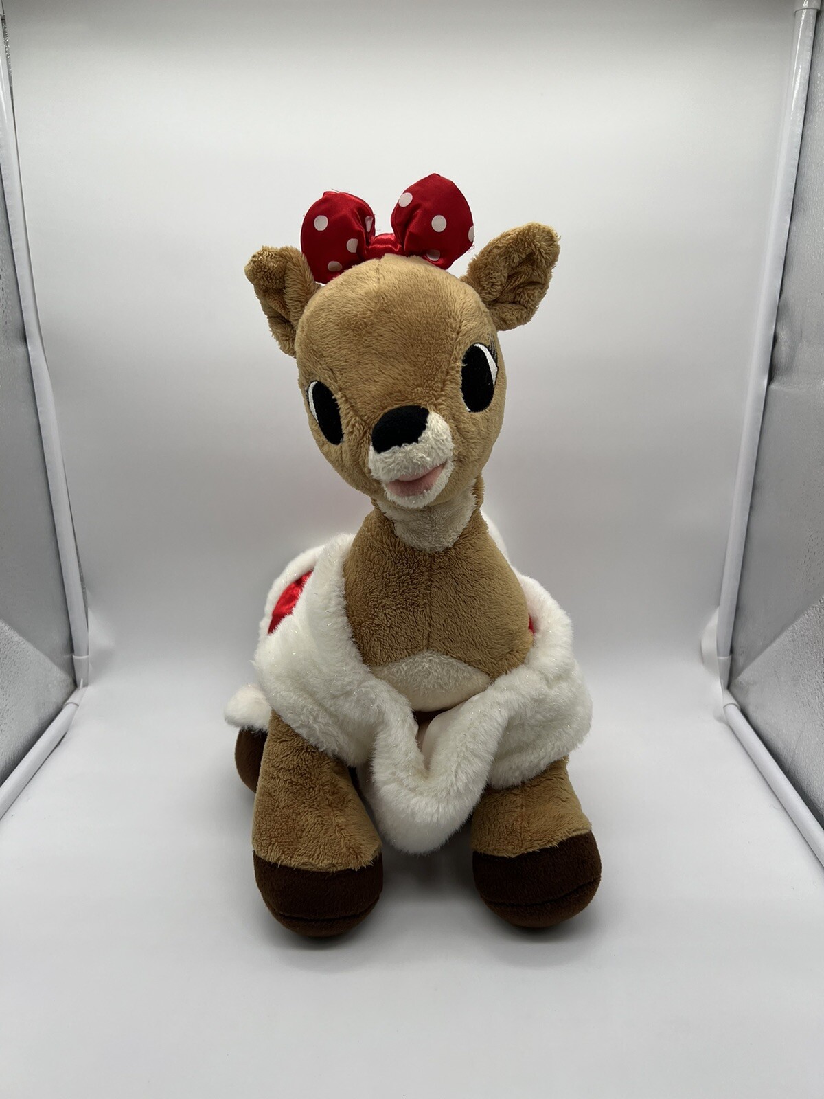 Build A Bear 14” Clarice Rudolph With Outfit Reindeer Plush Red Polka Dot Bow