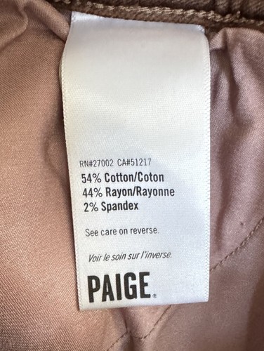 Pantaloni Paige Cindy dritti caldi scamosciati velluto 28 grunge boho lusso silenzioso $219 - Foto 13 di 24
