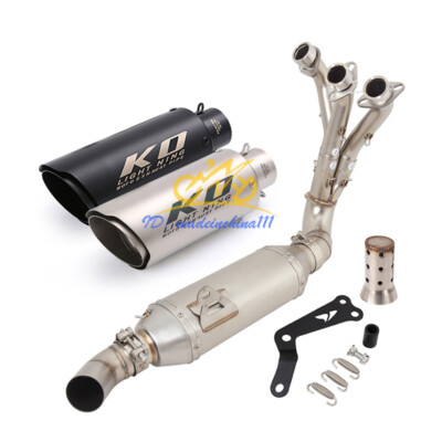 For Yamaha MT-09 XSR900 2022 2023 Full System Front Pipe Exhaust Black Muffler