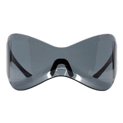 Rimless Oversized Shield Sunglasses Butterfly Wrap  display picture 3