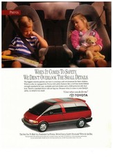Toyota Previa When It Comes To Safety Child Seat Vintage 1990 Print Ad Toyota Previa When It Comes To Safety Child Seat Vintage 1990 Print Ad