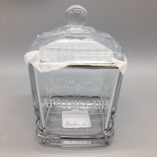 BELLA LUX Dr Gnadendorff Apothecary Glass Jar Cotton Ball Swab Holder