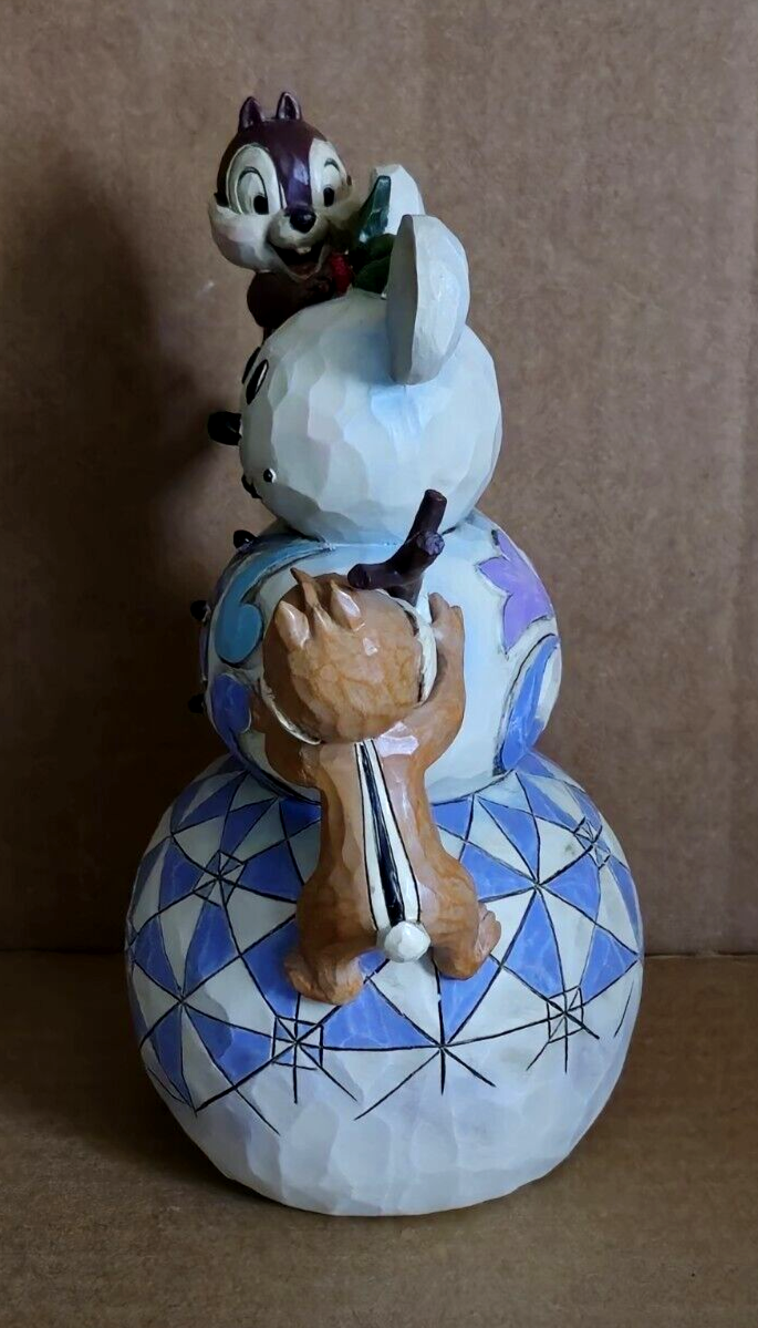 Jim Shore Disney Woodland Winter Wonderland Chip and Dale Snowman