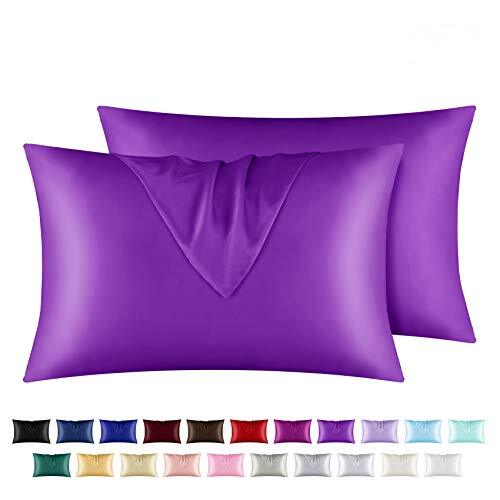Satin Pillowcase for Hair and Skin, Silk Pillowcase2 Standard(20