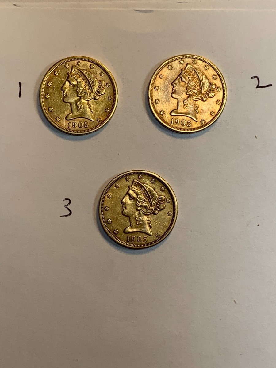1905 S $5 Five Dollar Liberty Head Gold Half Eagle (VERY RARE COIN
