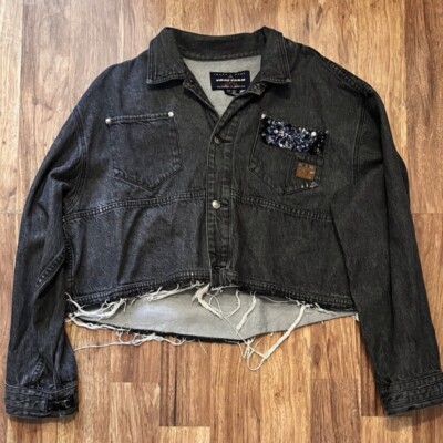 VTG Phat Farm Jacket 90s 00s Y2K Bull Bomber Western Streetwear Denim Jean Coat