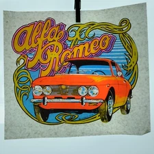 Authentic VINTAGE Alpha Romeo Transfer Iron On