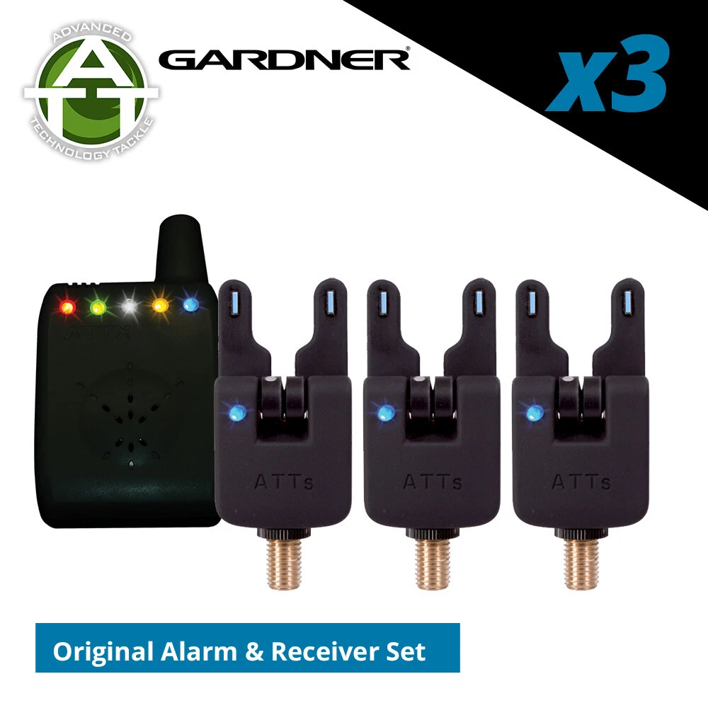 Gardner ATTs Bite Alarms & V2 ATTx Receiver Set of 3 - Carp Pike