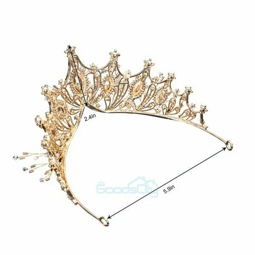 Coronas Tiaras Cristal Perla Novia Boda Corona para Mujer Princesa Tiara - Imagen 54 de 76