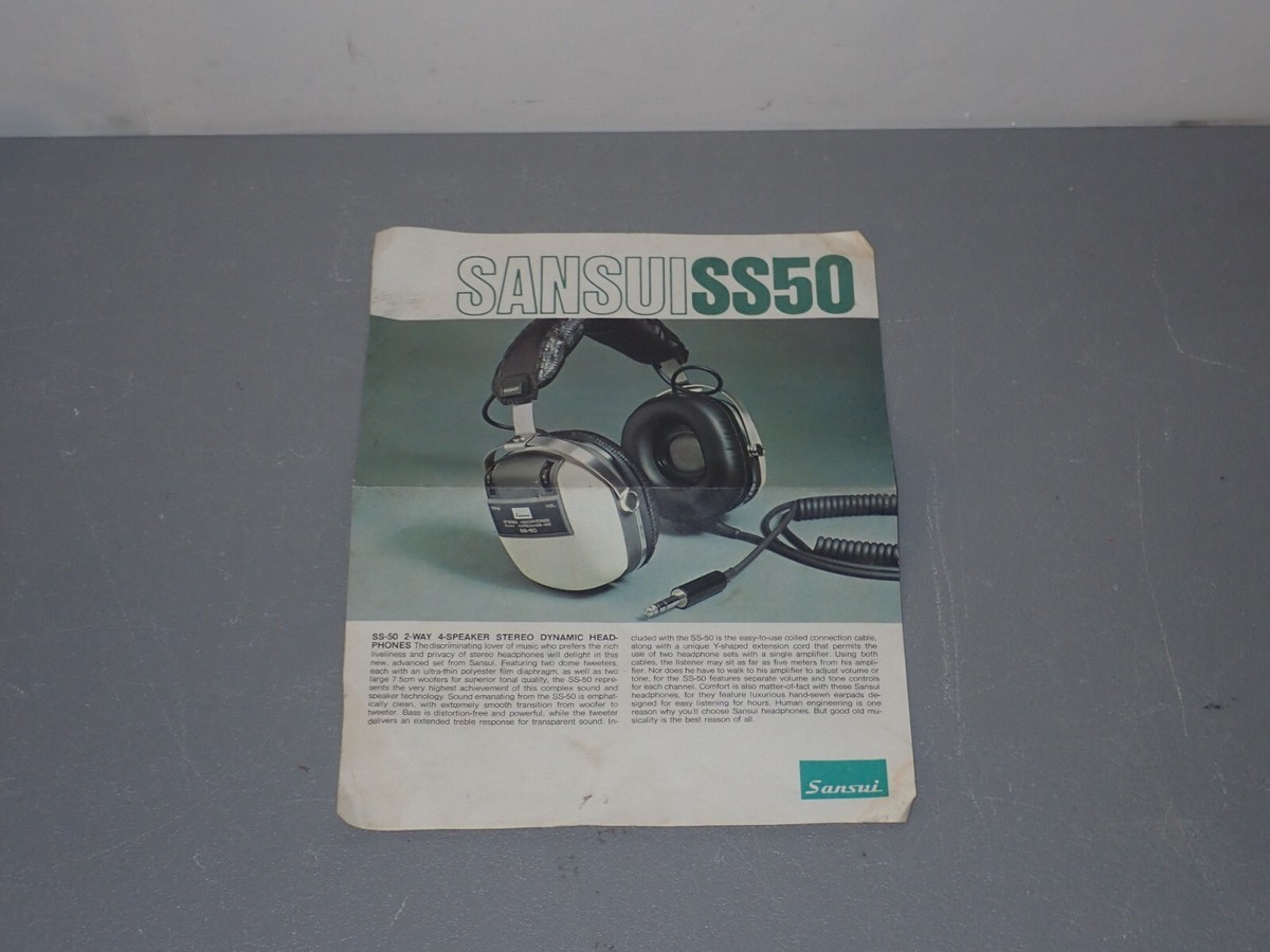 Original Sansui SS-50 Headphones Sales Brochure | eBay
