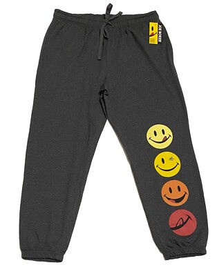 Joe Boxer Men's Cotton Blend Fleece Back Jogger Pants Large (36-38)  Gray
