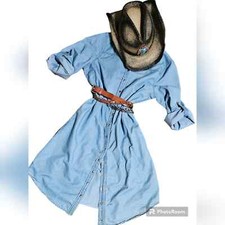 NY& Co woman's chambray shirt dress size M