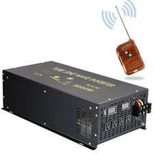 8000W Pure Sine Wave Inverter 48V to 110V Power Motorhome Battery Generator Car