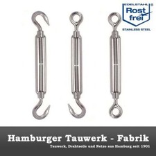 Seilspanner, Spannschraube / Edelstahl V4A - Größe M5 bis M20 / Wantenspanner