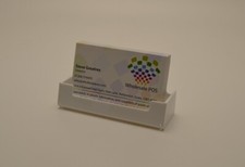 Porta biglietti da visita bianco negozio al dettaglio hotel reception garage bancone dispenser