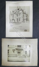 Lot of 2 Vintage Photographs - Cornelius Vanderbilt II House - New York 1890 ca.