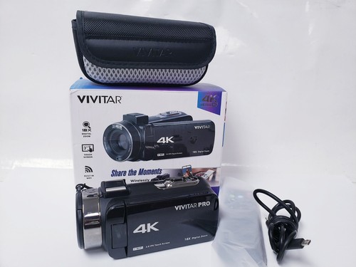 Vivitar DVR4K-BLK Compact Camcorder - Black 4K Ultra HD