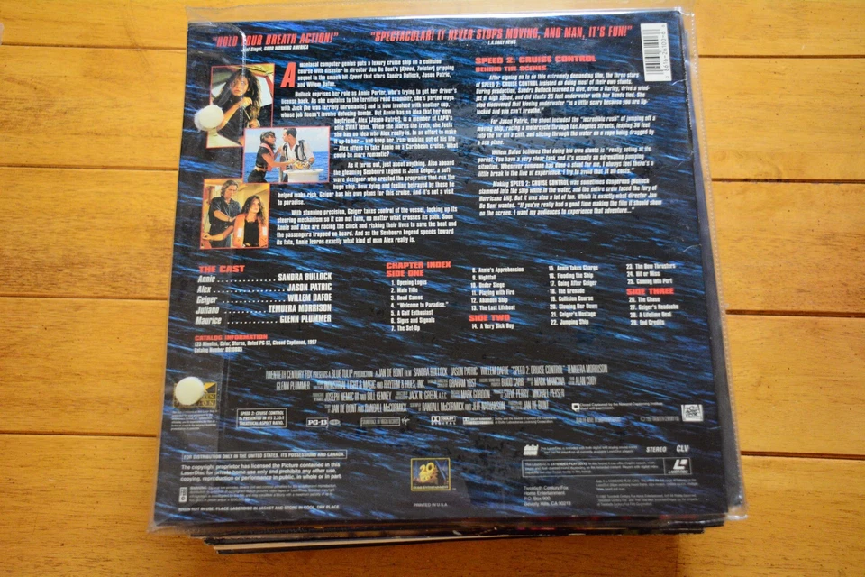 SPEED 2 CRUISE CONTROL LASERDISC LD WIDESCREEN 2 DISC SANDRA BULLOCK [S/1] - Image 2 of 4