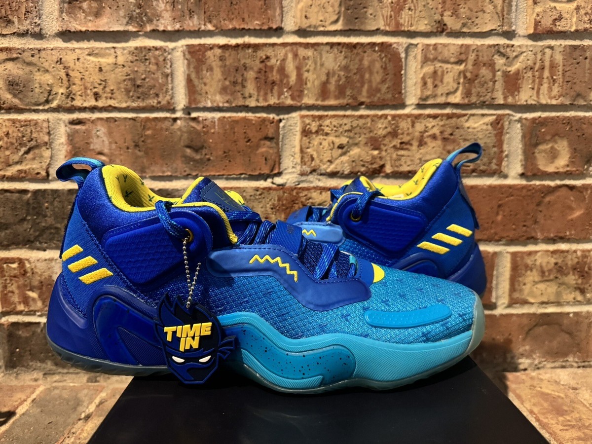 New 11 Adidas D.O.N. Issue 3 Ninja Twitch Time In Blue Bright Cyan