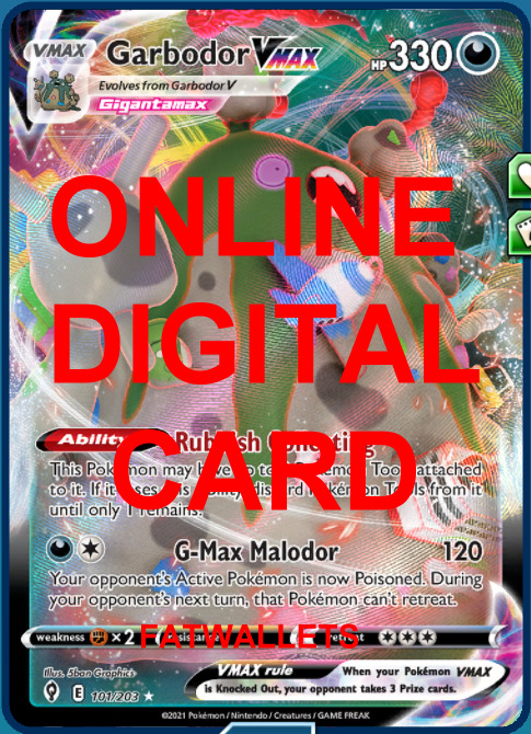 1X Garbodor VMAX 101/203 Evolving Skies Pokemon Online Digital Card