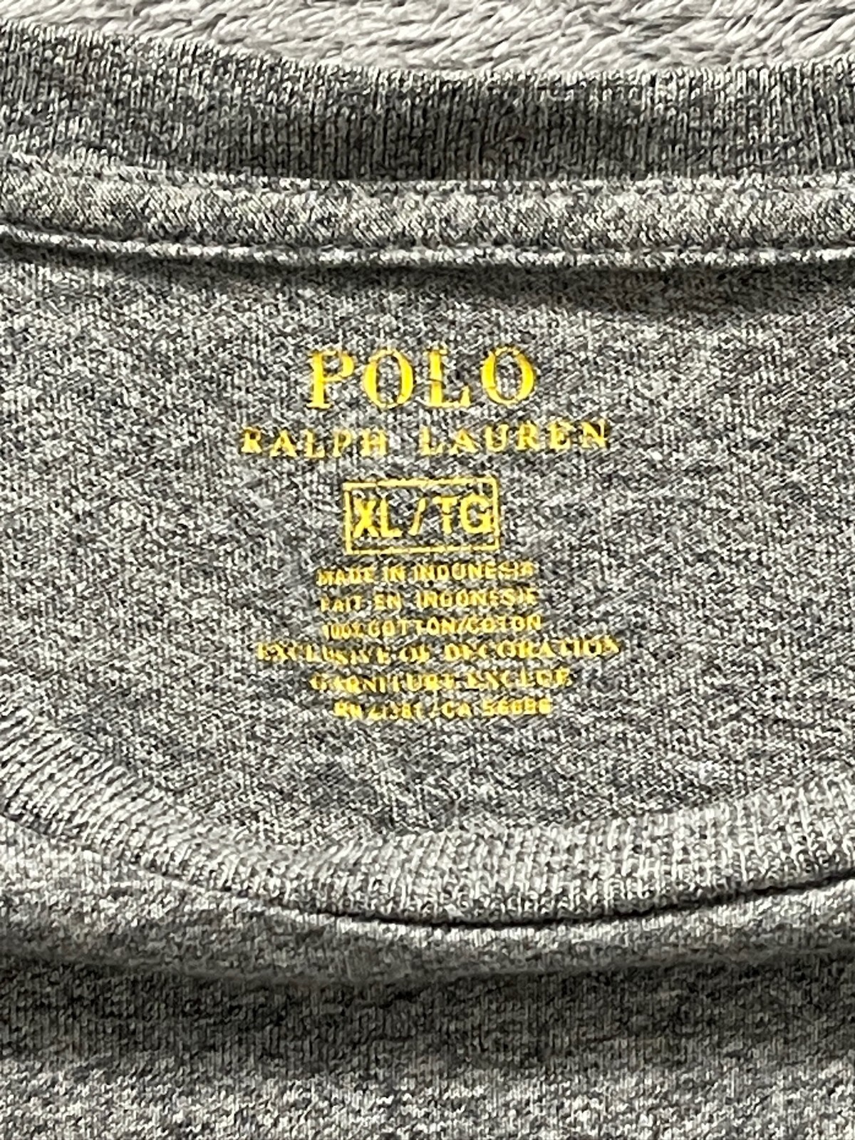 Polo Ralph Lauren camicia uomo taglia XL grigio pony manica lunga cotone extra large