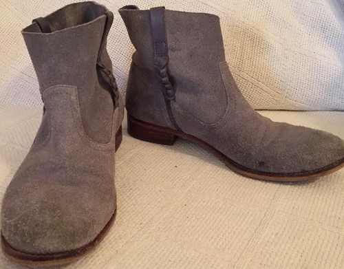 REPORT Women's SUEDE ANKLE BOOT GREY 