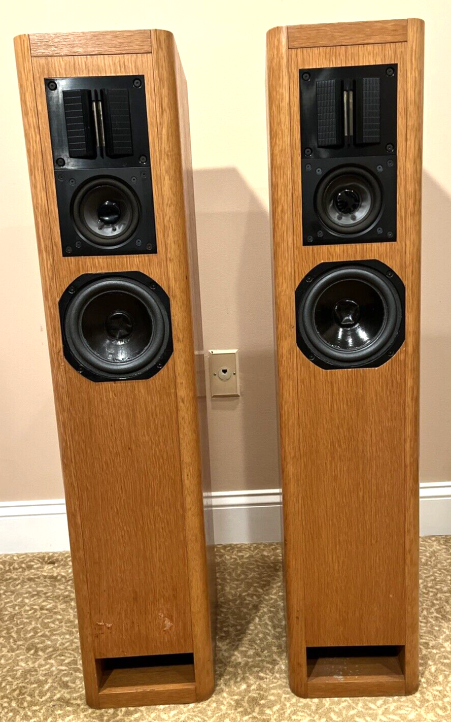 Elektroakustik TMR 1 Walnut Made in West German 3-Way Transmission Line Speakers