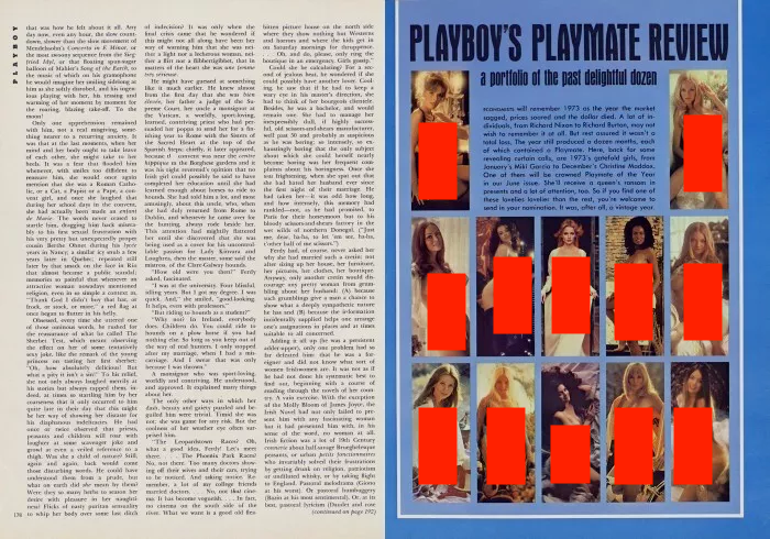 Playboy Magazine January 1974 • Playmate Nancy Cameron 34D • 20th