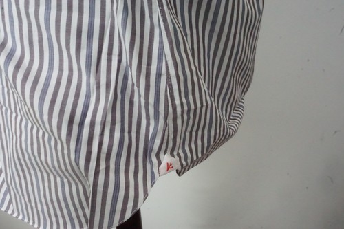 Isaia 100% Cotton Blue Gray White Striped Dress Shirt Sz 42 16.5 BRAND NEW - Picture 6 of 8