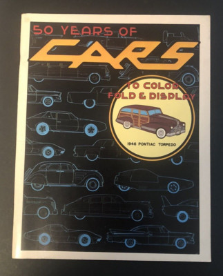 50 Years of Cars Color Fold Display Book Airflow LaSalle Superbird Hudson Avanti