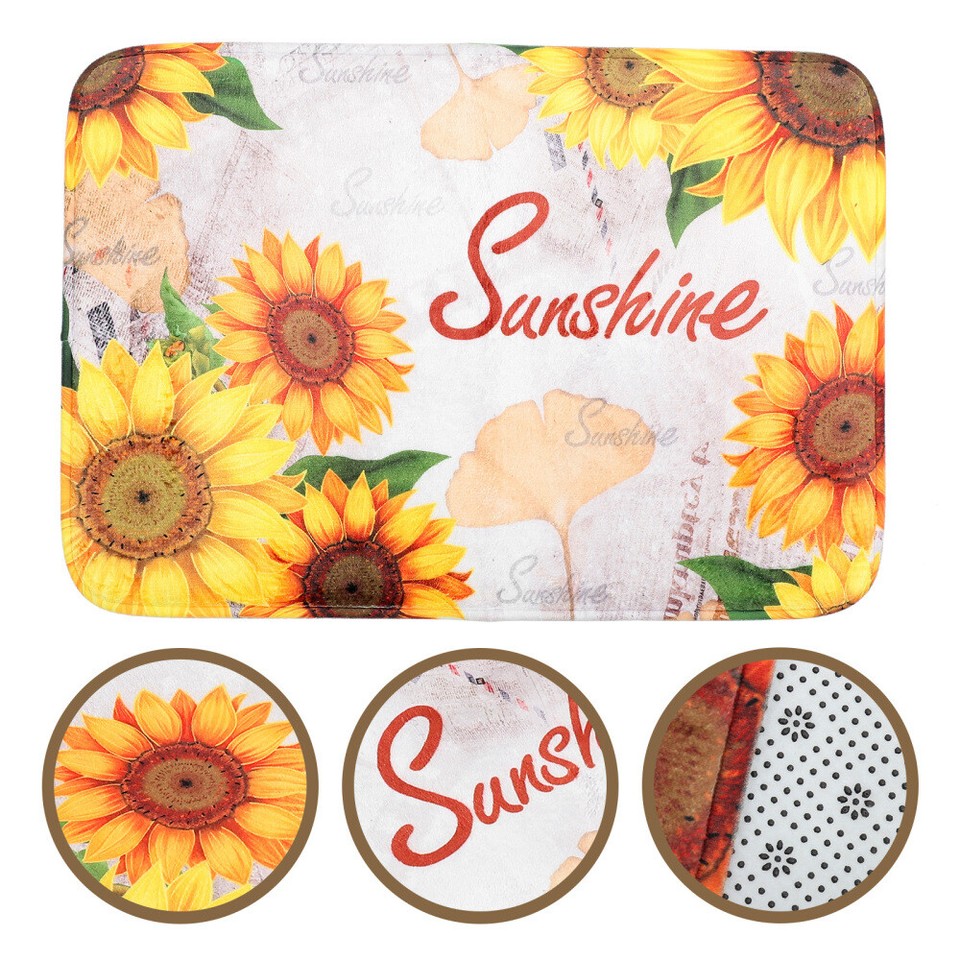Bathroom Rugs Water Absorption Door Mat Floral Decorations Non eBay