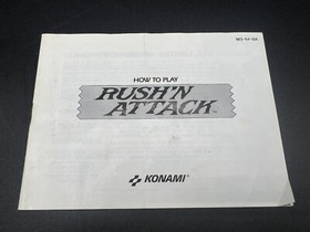 Rush'n Attack Nintendo System 1987 NES cartuccia gioco, manuale, solo cover TESTATA