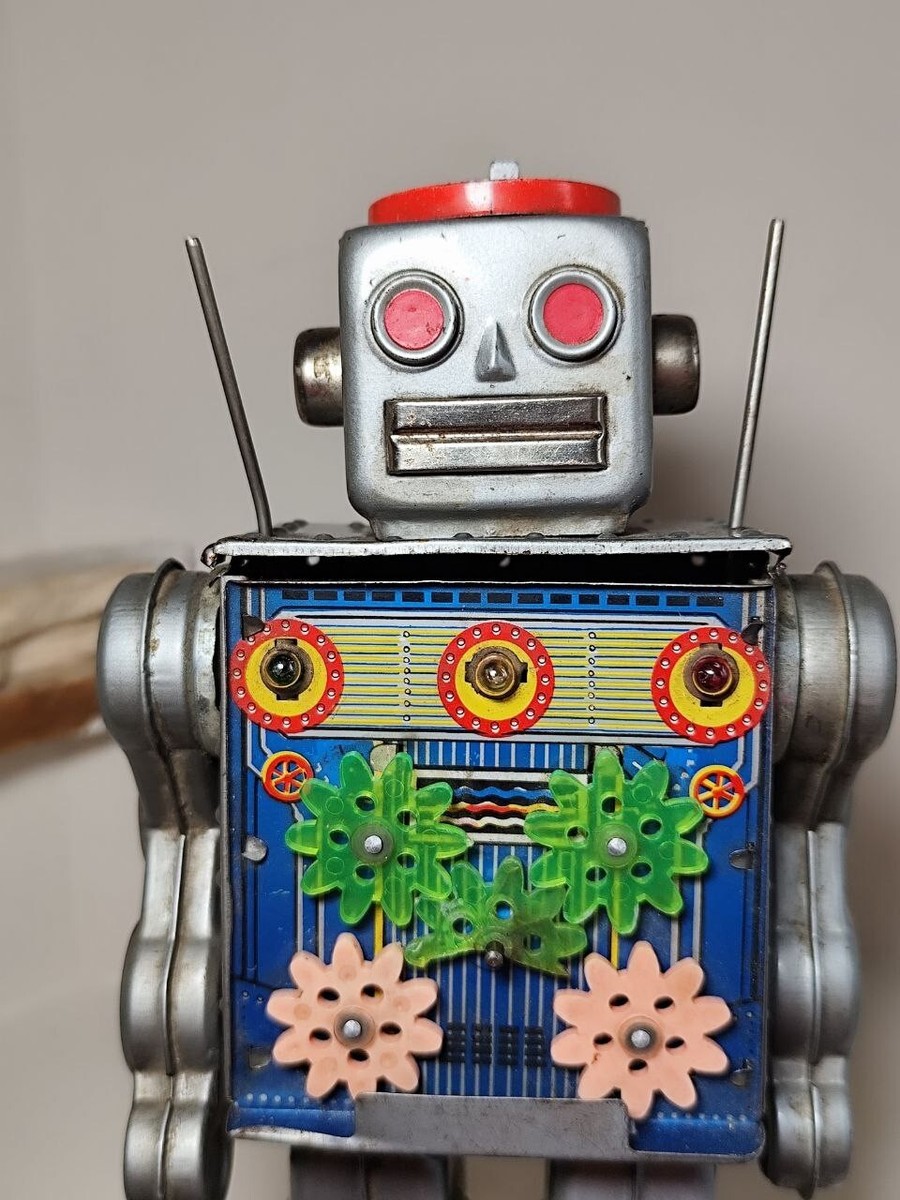 VINTAGE RARE OLD JAPAN'S TOY HORIKAWA GEAR ROBOT 1960s