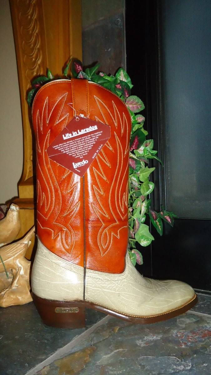 Laredo Vintage 80s 90s Men's Sz 8D Leather Western Boots Brown