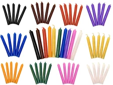 4" Spell Candles: Lot of 4 - Choose from 15 Colors (Mini Taper Chime Candle)