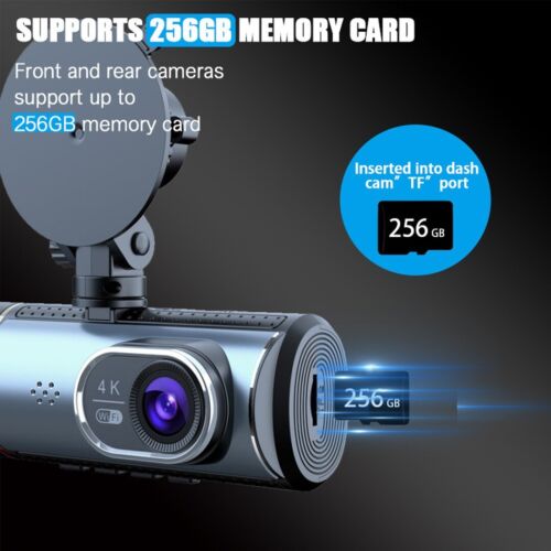 3 Channel 4k Dash Cam 360 Degree Panoramic View Night Vision Wifi GPS Car DVR - Picture 12 of 15