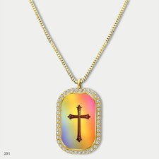 Stunning Colorful Jesus Christ Crucifix Cross Fashion Pendant Necklace Chain Pri