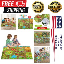 Kids' Dream Farm Rug  Lightweight Educational Play Mat 47