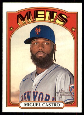 2021 Topps Heritage Red Miguel Castro New York Mets #311