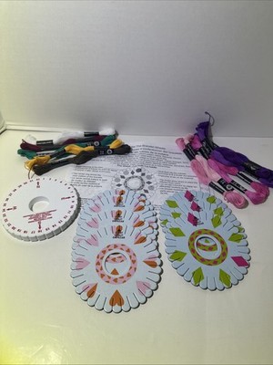Loops & Threads Lot of 8 Friendship Bracelet Wheels For Thread Embroidery &Floss