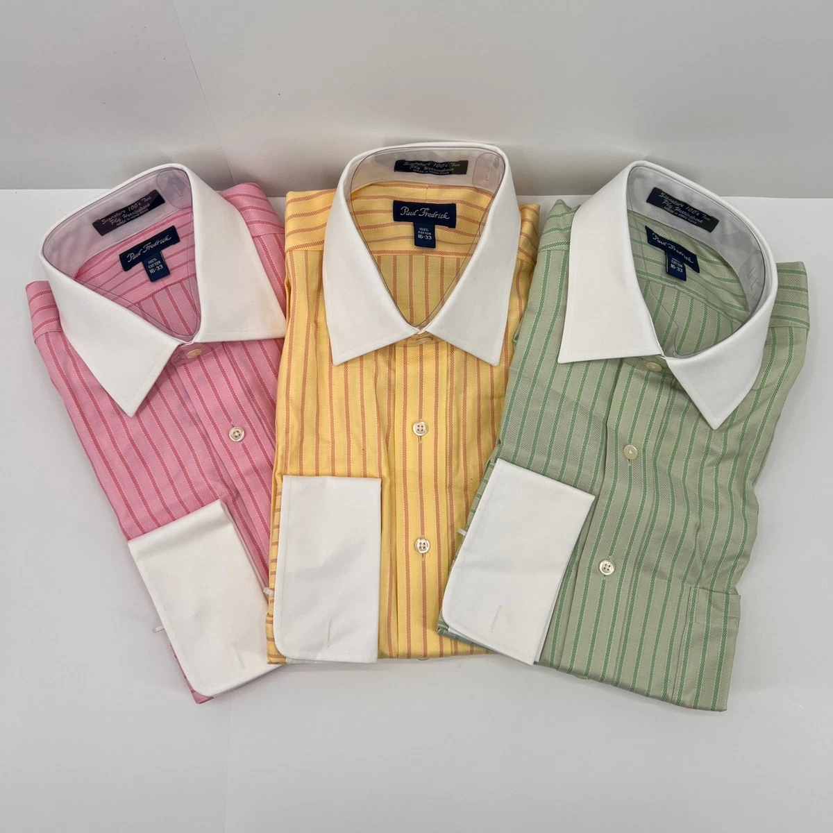 Chemise De Sport Homme Paul Frederick - Bleue - Lin - Manches Longues - 16,5-32