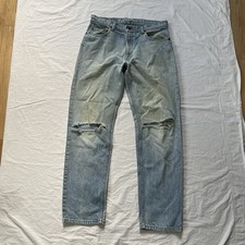Vintage 80s Levi  s 506 Light Wash Made In USA Distressed Jeans 36x34 Fits 33x32