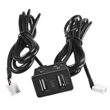 Wear resistant Car Dash Mount Dual USB Port Panel Interface Extension Cable